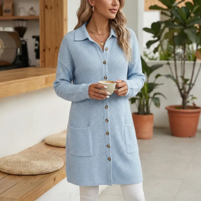Julia | Lange Strickjacke aus Wolle