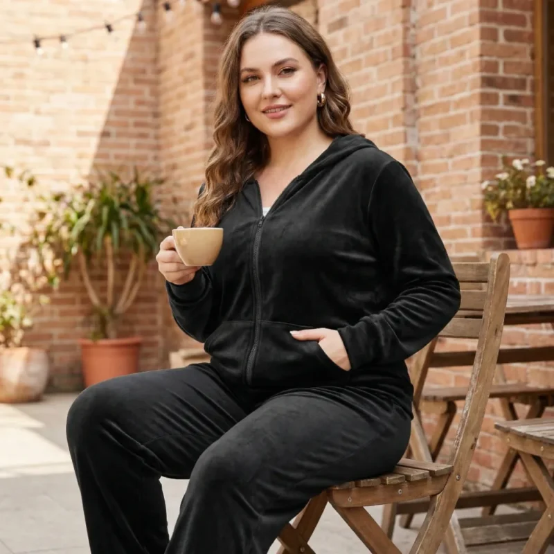 Sporty | 2-tlg. Samt Casual Set