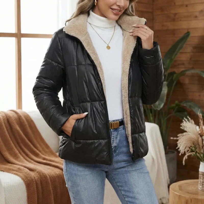 Carmen | Kurze Jacke mit Wollfütterung