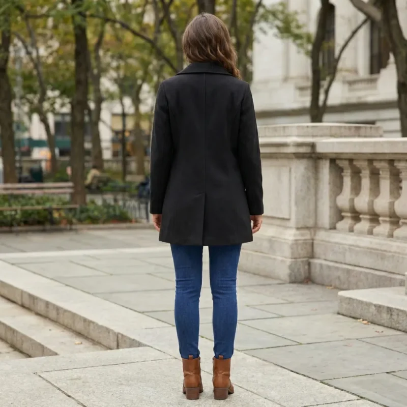 Samira Wollen Mantel Met Lange Mouwen